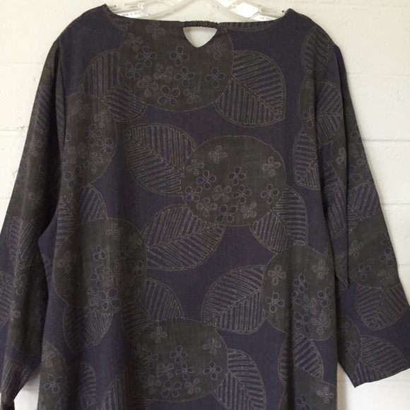 Dress Boat Neck Long Sleeve Art to Wear NWT OS - Picture 8 of 11